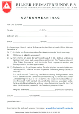 Aufnahmeantrag klein